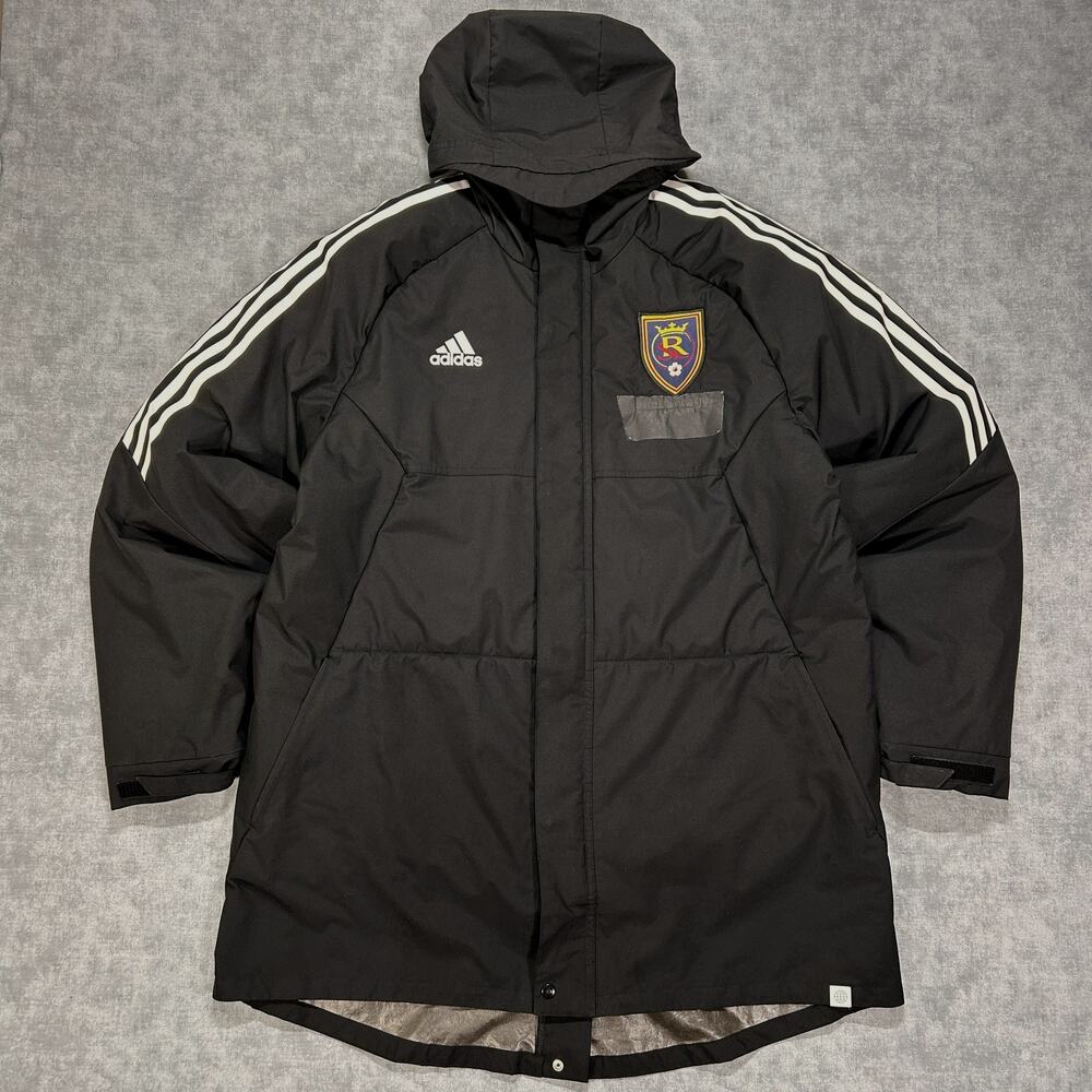 Adidas Condivo 22 Real Salt Lake RSL Stadium Parka Jacket H21252 Black Mens XL